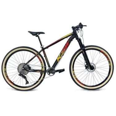 Imagem de Bicicleta Aro 29 Ksw Xlt 12v Garfo com Trava K7 11/50 Freios Hidráulicos Kit 1x12 Pedivela Coroa 34t (Preto/Vermelho/Amarelo, 17)