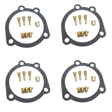 Imagem de LJSPTU Junta de reparo de carburador jatos principais peças de jatos piloto lento para Harley-Davidson XL XLH CV40 Sportster 883 1200 XL883 XLH1200 (Cor: 4 conjuntos)