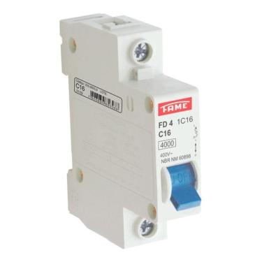 Imagem de Disjuntor Din Fd - Monopolar 1P 16A Condutor Curva C - Fame