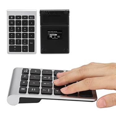 Imagem de Teclado Numérico Ergonômico de Tamanho Pequeno, Teclado, Tecla de Tesoura Com Velocidade de Recuperação Rápida para para (Cor Preto Prateado)