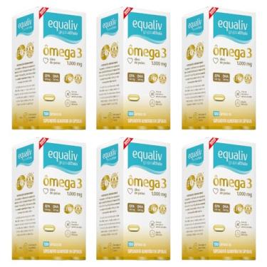 Imagem de Kit 6un Ômega 3, Óleo de Peixe, 180 Cápsulas Gel, Equaliv