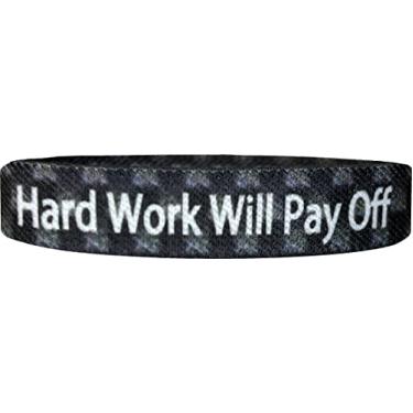 Imagem de We Keep You Motivated Pulseira motivacional e inspiradora - Pulseira elástica reversível com afirmações positivas edificantes - Incentivo Foco Fitness Sports Motivation LLC, Standard, Poliéster, Sem