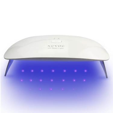 Imagem de xcvoc Luz UV grande para lâmpada de cura de resina, pedras preciosas, impressão de tela, cola UV, reparo de para-brisa de vidro, impressora 3D, lâmpada de cura rápida de resina UV