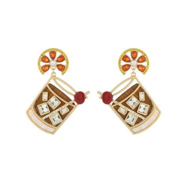 Imagem de Madison Tyler Brincos femininos de outono | Brincos de outono fofos pendurados | Sapatos de espantalho de folha de bordo, brincos de cogumelo de coelho para mulheres, Zinco, Cristal