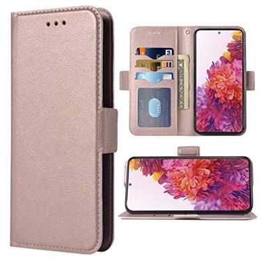 Imagem de Capa carteira compatível com Samsung Galaxy S7 Active com alça de pulso com cordão de couro com suporte para cartão de celular para Glaxay S7Active Gaxaly S 7 7Active 7s Galaxies G891A ouro rosa