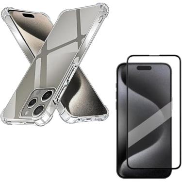 Imagem de Kit Capa Capinha + Película de Cerâmica Premium 9D Para iPhone 16, 16 Plus, 16 Pro, 16 Pro Max - (Hard Glass Store) (iPhone 16 Pro (6.3))