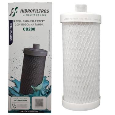 Imagem de Filtro/Refil Carbon Block com Carvão Ativado de 7" Com Rosca - Hidrofi