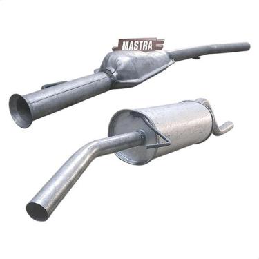 Imagem de Kit Escapamento Abafador + Traseiro Clio Sedan 1.6 1999 2008 - Mastra