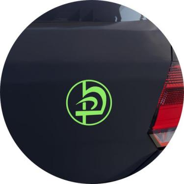 Imagem de Adesivo de Carro Símbolo Krav Maga Combate de Contato - Cor Verde Clar