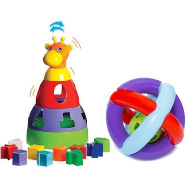 Imagem de Kit de Brinquedos para bebê de 1 ano Menina e Menino - Mercotoys