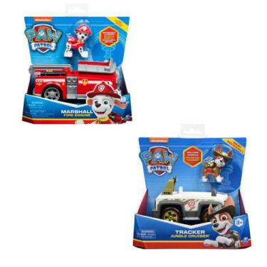 Imagem de Kit 2 Brinquedo Veiculo Patrulha Canina Marshall Tracker - Sunny Brinq