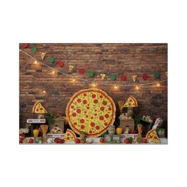 Imagem de Fundo Fotográfico 2,20 x 1,50 - Pizzaria com Pizza Gigante 029 - Via C