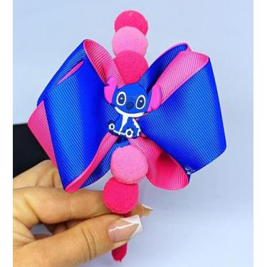 Imagem de Tiara Arquinho Infantil com Laço Personagem Disney Lilo Angel Stitch A