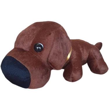 Imagem de Cachorro de Pelúcia Focinho Marrom 33 cm Antialérgico - Mirante Brasil