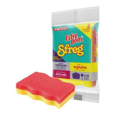 Imagem de 2 Unidades Esponja Esfre Bom Bettanin Sfreg Dupla Face - Betanin
