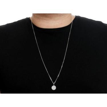 Imagem de Colar Masculino Placa Oração Pai Nosso Cordão Prata 925 - Mga-Br