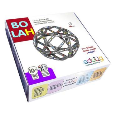 Imagem de Quebra-cabeça Geométrico Edulig Puzzle 3D BolaH, monte, chute, amasse 