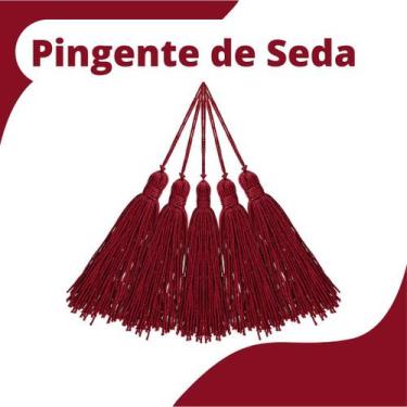 Imagem de Pingente De Seda Tassel - Franja - Vinho Claro - Com 20 Unidades - Nyb