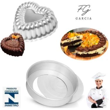 Imagem de Kit De 1 Forma Coração Gomado Ballerine + 1 Forma Fundo Falso Fundo Re
