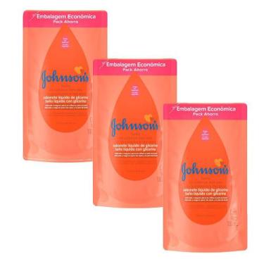 Imagem de Kit com 3 Sabonetes Líquido Johnson's Cabeça aos Pés Refil 180ml - Joh