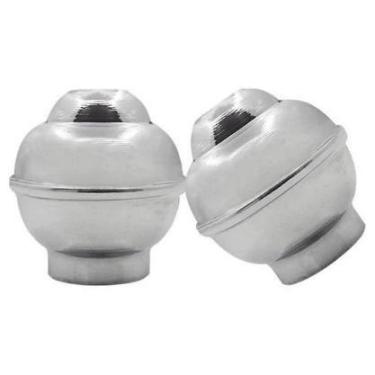 Imagem de Par de Ponteira Bola para Varão de Cortina 19mm Bella Arte - Cromado