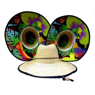 Imagem de Chapéu De Palha Surf Moda Praia Unisex Forrado Várias Estampas - Sensi