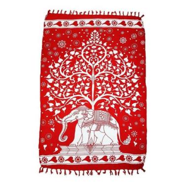 Imagem de Canga de Praia Elefante Arvore da Vida - Vermelho - Besakih, Vermelho