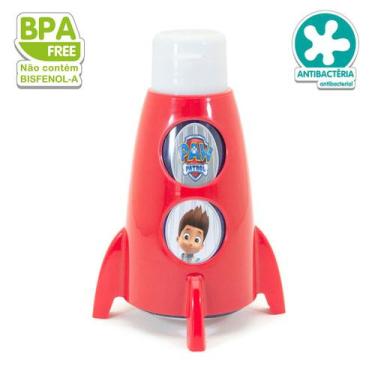 Imagem de Garrafinha Infantil Escolar Patrulha Canina Garrafa Foguete 320ml - Pl