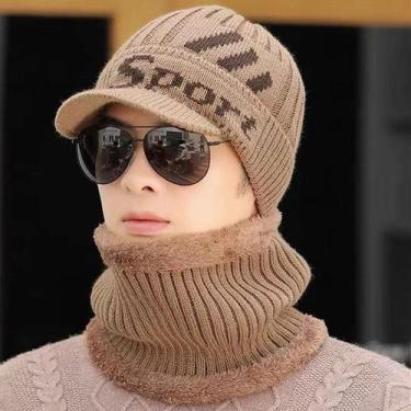Imagem de Boné De Inverno Unissex De Malha Com Borda Grossa  - ElaShopp