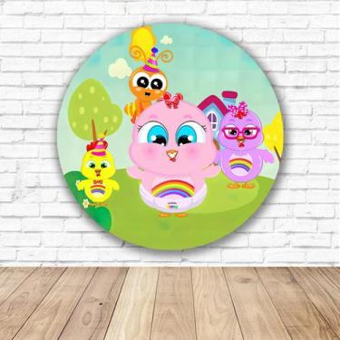 Imagem de Capa para Painel Redondo Galinha Baby Tecido Sublimado Veste Fácil 1,5