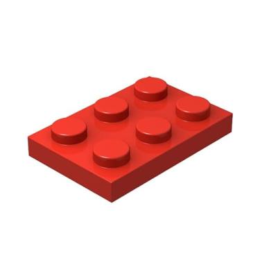 Imagem de Classic Red Plates Bulk, Red Plate 2x3, Building Plates Flat 100 Piece, Compatible with Lego Parts and Pieces: 2x3 Red Plates(Color: Red)