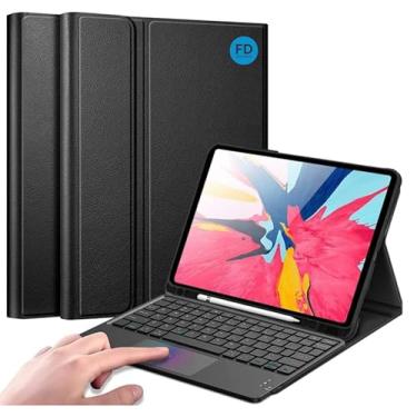 Imagem de Case Capa para iPad 10a Geração 10.9″ Magnética com Teclado Touchpad e Compartimento para Pencil - FD Acessórios (Preto)