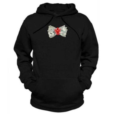 Imagem de Blusa de Frio Peluciado Moletom Bolso Canguru Estampado - Relaxado, Pr