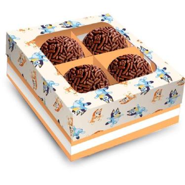 Imagem de Caixa 4 Bombons Quadrado com Visor - Bluey - 1 unidade - Festcolor - R
