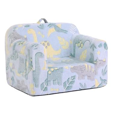 Imagem de Givjoy Cadeira infantil de pelúcia, poltrona confortável que brilha no escuro com capa removível e lavável, sofá infantil, cadeira de leitura conversível, sofá infantil para meninas e meninos