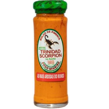 Imagem de Pimenta Trinidad Scorpion No Azeite 100ml A Mais Ardida - Fogo Mineiro