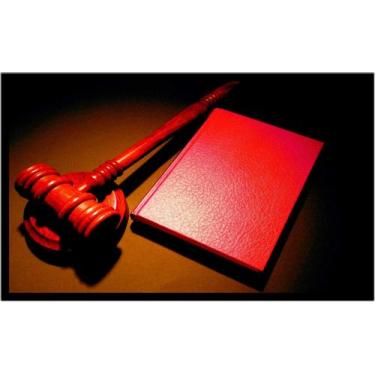 Imagem de Quadro Decorativo Direito Advogados Martelo Livro Lei Escritórios Quar