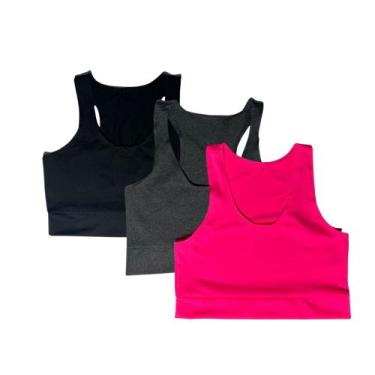 Imagem de Kit com 3 tops Suplex Academia Fitness treino - swg, M