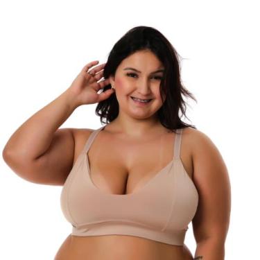 Imagem de Sutiã Plus Size Sem Bojo Confortável Alça Reforçada lingerie Feminina 