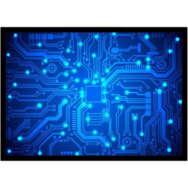 Imagem de Quadro Decorativo Informática Tecnologia Circuito Eletrônico Lojas Sal