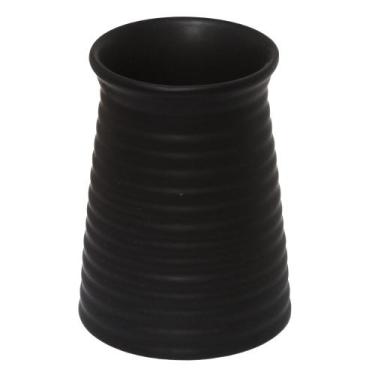 Imagem de Vaso De Cerâmica Preto Decoração Ambiente Mesa Sala Quintal - Quality 