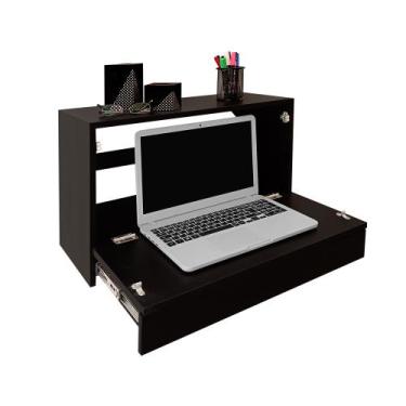 Imagem de Escrivaninha Suspensa Bancada Compacta com Gaveta Mesa para Notebook P