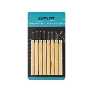 Imagem de Formão Para Entalhe Madeira Entalhar Com 8 Peças Eda Excellent