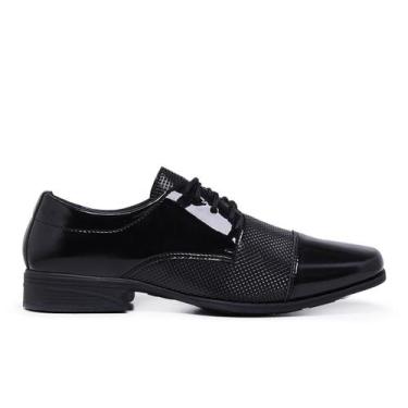 Imagem de Sapato Social Masculino Formal Bico Quadrado Fino - Schiareli, Preto v