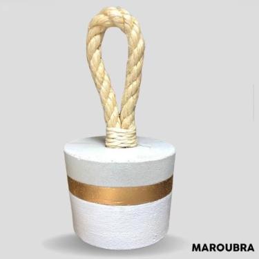Imagem de Peso De Porta Faixa Branca Dourada 1kg - Maroubra