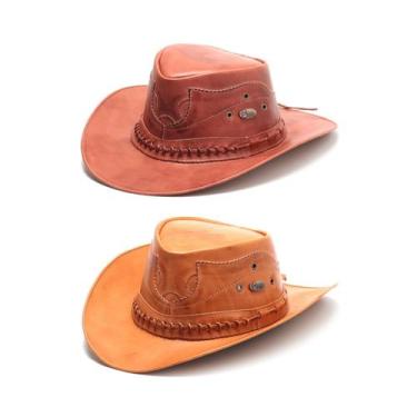 Imagem de Kit 2 Chapéu Country Em Couro De Cowboy Boiadeiro - Sertão, Pinhao, Ba