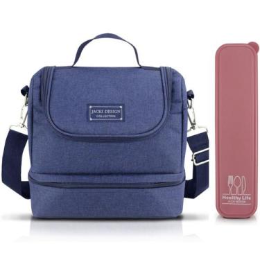 Imagem de Bolsa Térmica Lancheira Necessaire Concept Marmita Lanches Bebidas 2 C
