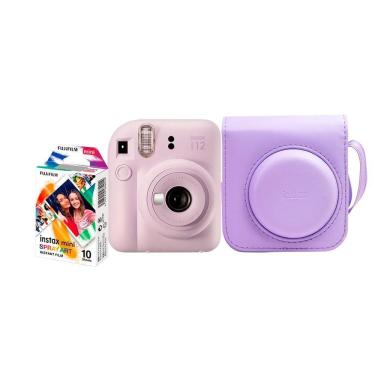 Imagem de Kit Câmera Instantânea Fujifilm Instax Mini 12 Lilás Lilás