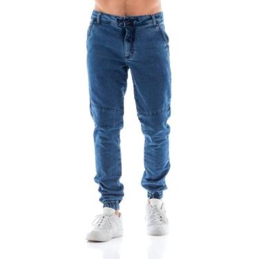 Imagem de Calça Jeans Masculina Jogger Eco Cycle Less Water - ARAUTO JEANS, Azul