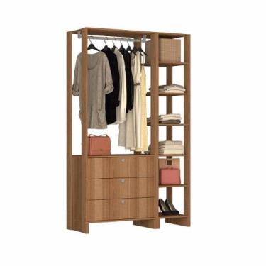 Imagem de Closet com 1 Cabideiro, e 9 Prateleiras EY101-104 Linha Yes Emovell, M